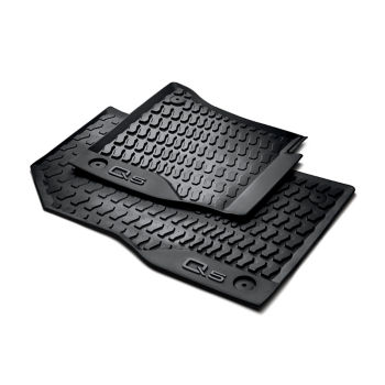 All-weather floor mats, for the front, black