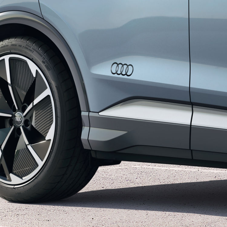 Audi rings decals, brilliant black, gloss finish - Audi Genuine Accessories