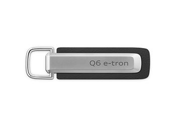 Audi Key ring Q6 e-tron, silver/black