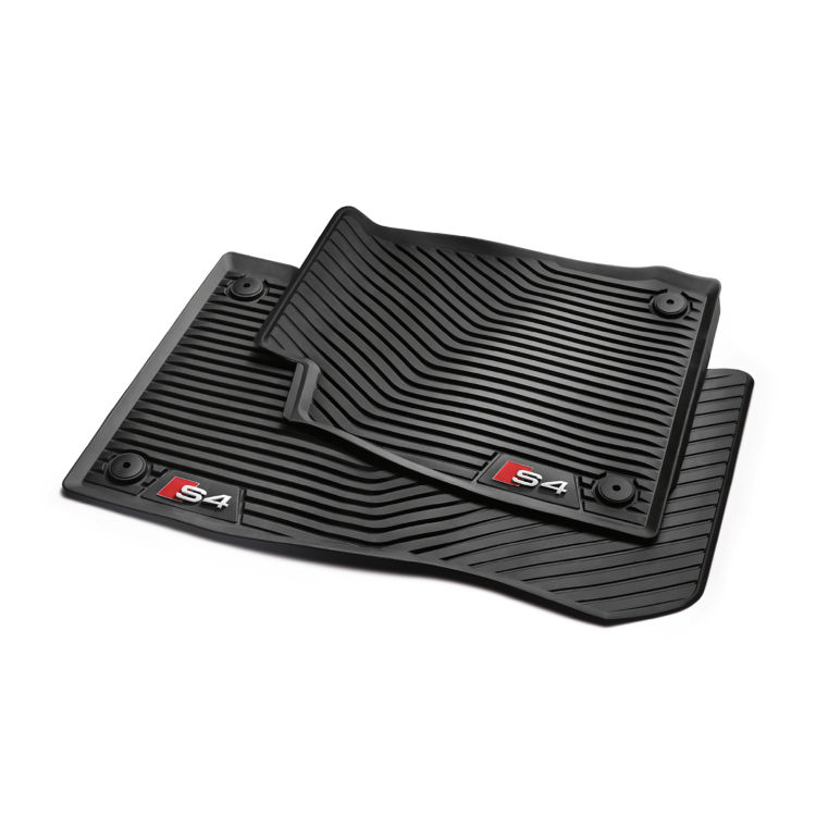 All-weather floor mats, for the front, black