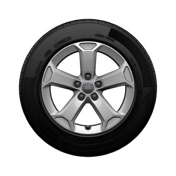 Roue complète hiver avec jante en aluminium coulé (17 pouces) , Pneumatique Bridgestone Blizzak LM001 AO, 215/55 R17 94V , droite