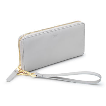Audi wallet leather with wrist strap, women, grey