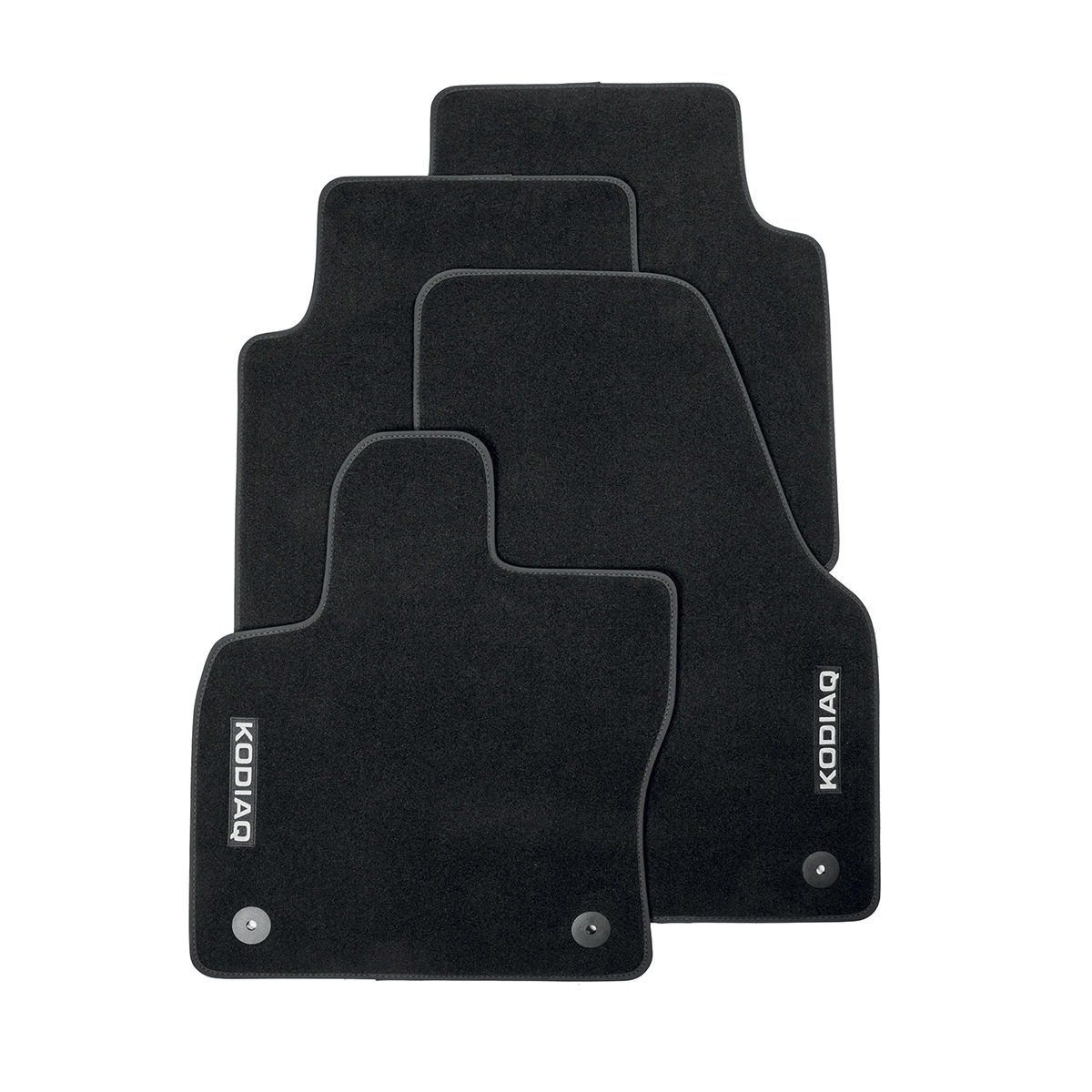 PRESTIGE textile foot mats with grey edge