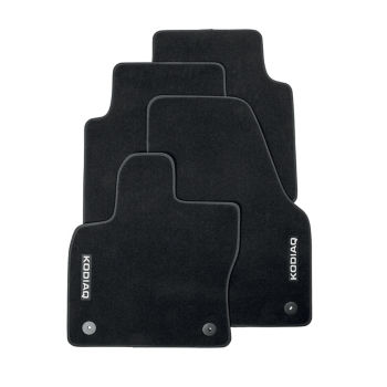 PRESTIGE textile foot mats with grey edge