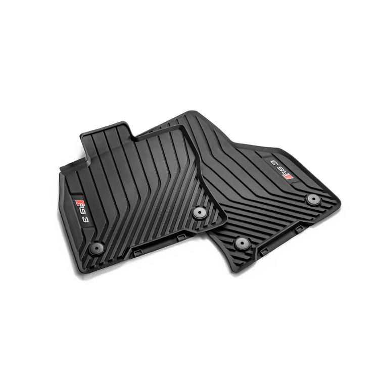 All-weather floor mats, for the front, black