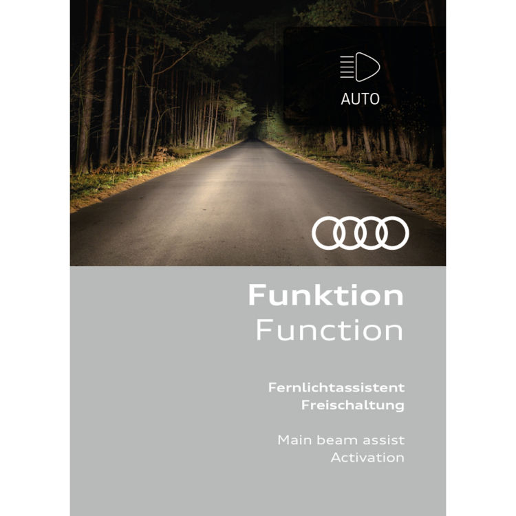 Freischaltung Fernlichtassistent Audi Original Zubehör Deutschland