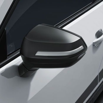 Exterior mirror housing in matt black