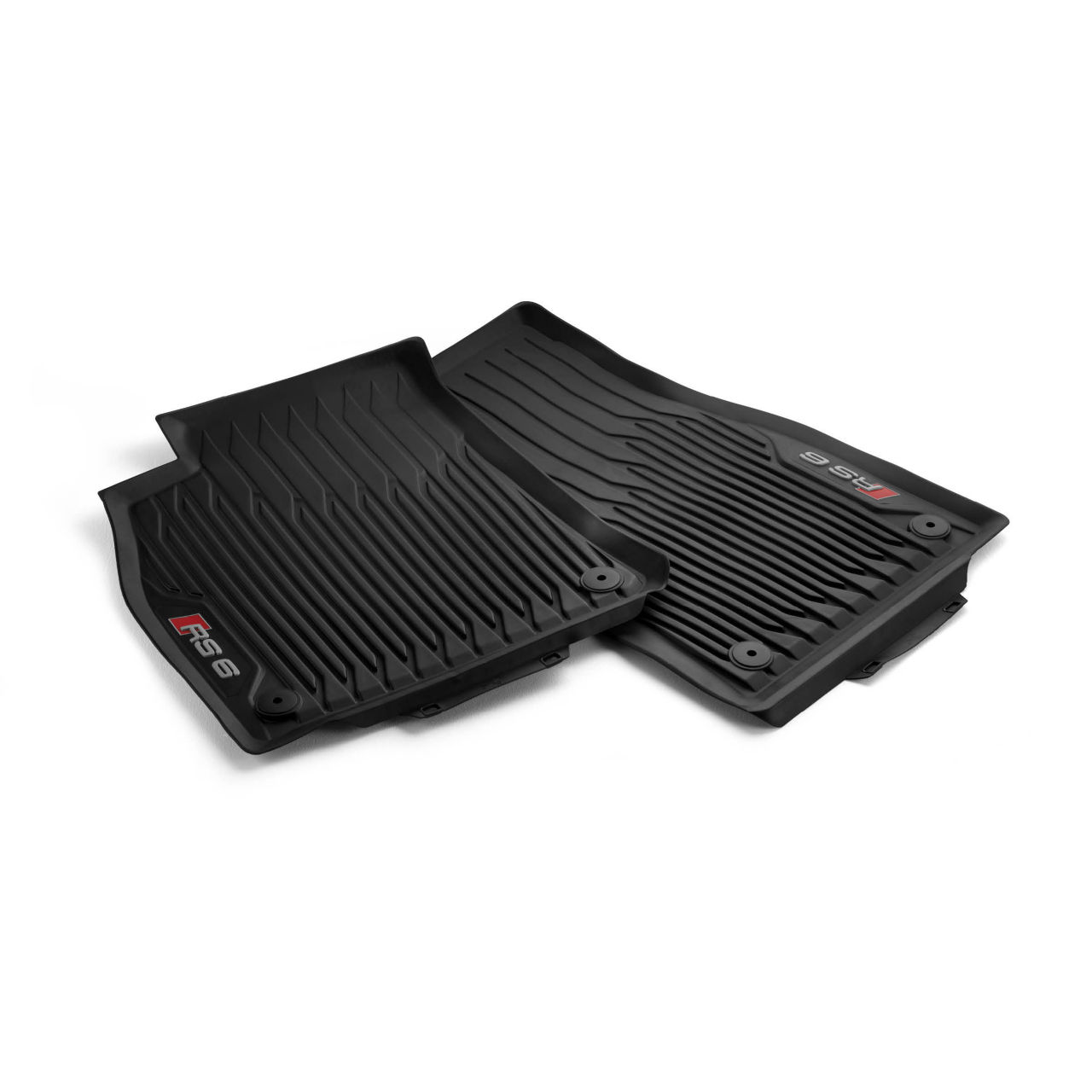 All-weather floor mats, for the front, black