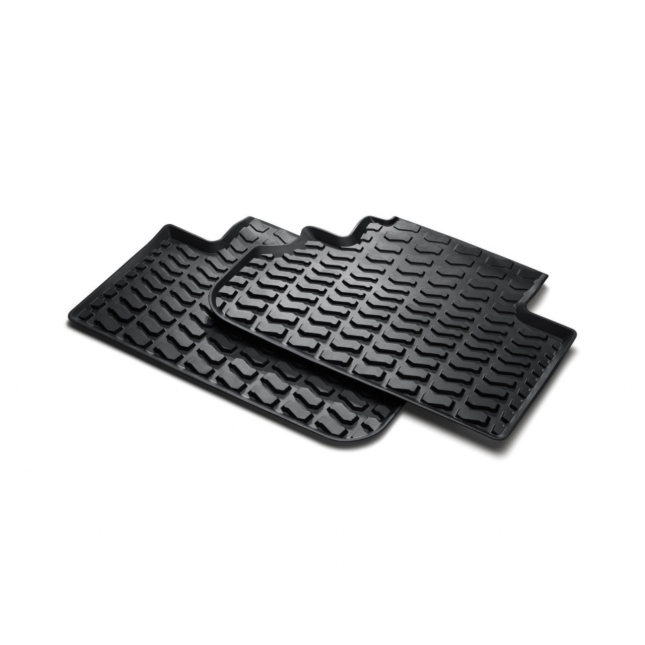 All-weather floor mats, for the rear, black