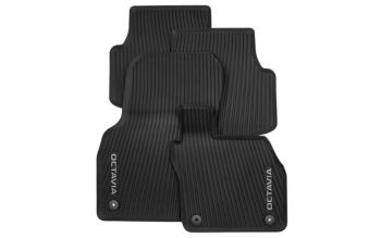 All-weather foot mats – grey lettering