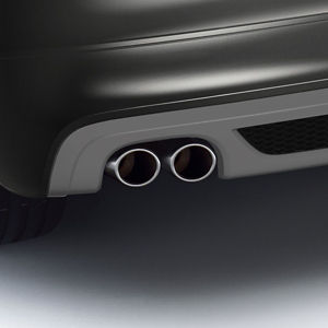 Embout De Sortie Dechappement Sport Pour Vehicules Avec Simple Pot Dechappement A Gauche Noir Chrome