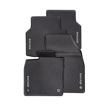 All-weather foot mats  	                                                         – grey lettering