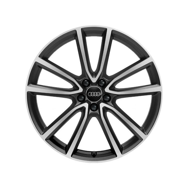 Rim, 5-arm avius, matt black, high-gloss turned finish, 8.5Jx21 - Audi ...