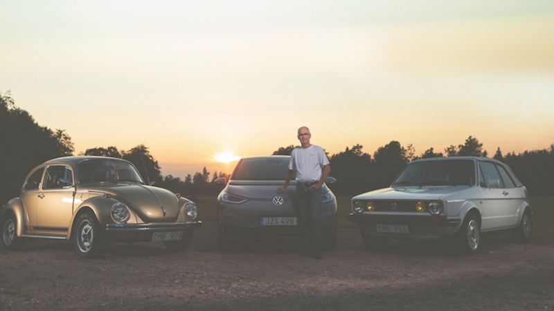 Tre generationer Volkswagen