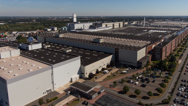 Panorama of Volkswagen’s Hannover plant