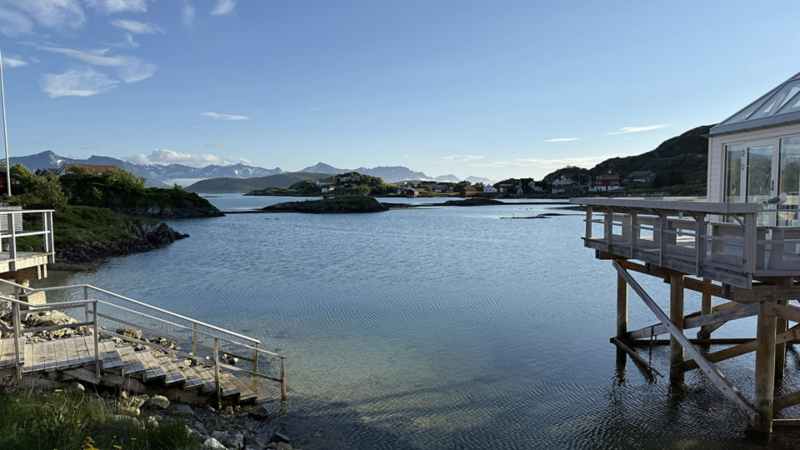 Härlig vy från Arctic Hotel på Sommarøy!