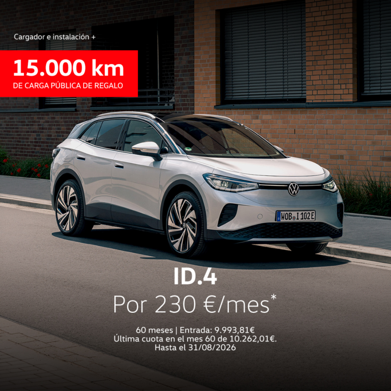 Volkswagen Polo azul, vista lateral izquierda. Texto promoción: Desde 17.600€. Sujeto a financiación con Volkswagen Bank.