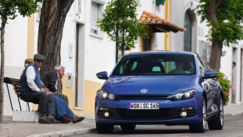 Blue VW car