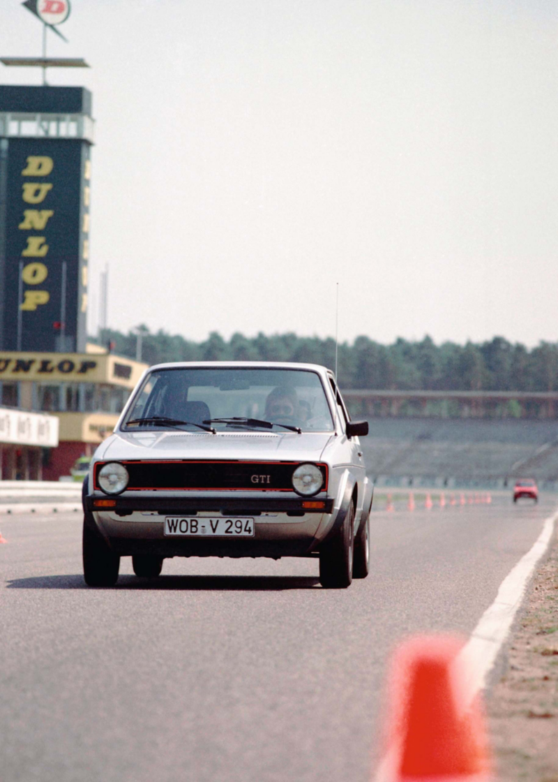 Vintage Golf GTI on a race track