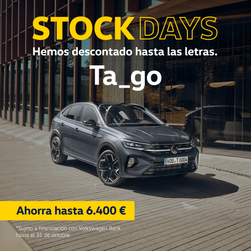 Volkswagen Taigo gris oscuro, vista lateral derecha. Texto promoción: Desde 17.700€. Sujeto a financiación con Volkswagen Bank hasta el 30/09/2026.