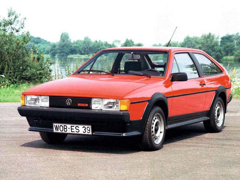 Vintage red VW Scirocco
