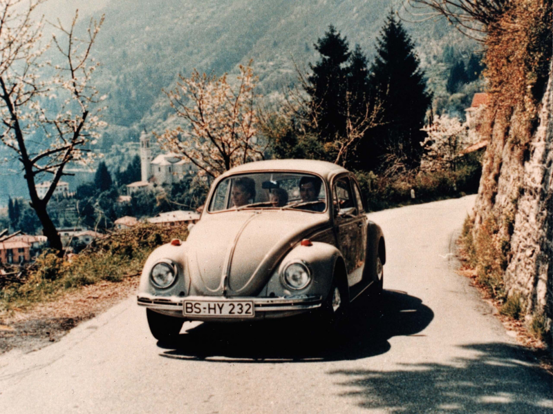 Vintage photograph of VW Beetle