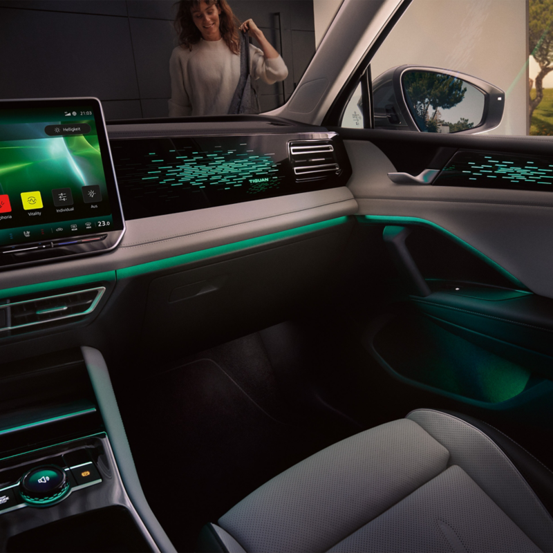 iluminación de fondo del Volkswagen Tiguan
