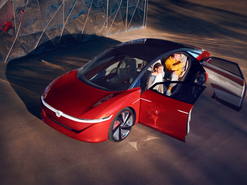 Concept vehicle image of a self driving car
