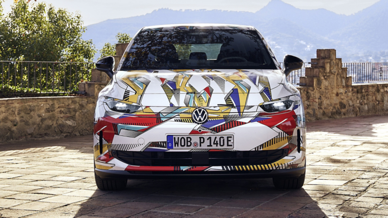 Frontal view of a VW ID. Polo with concept wrap.