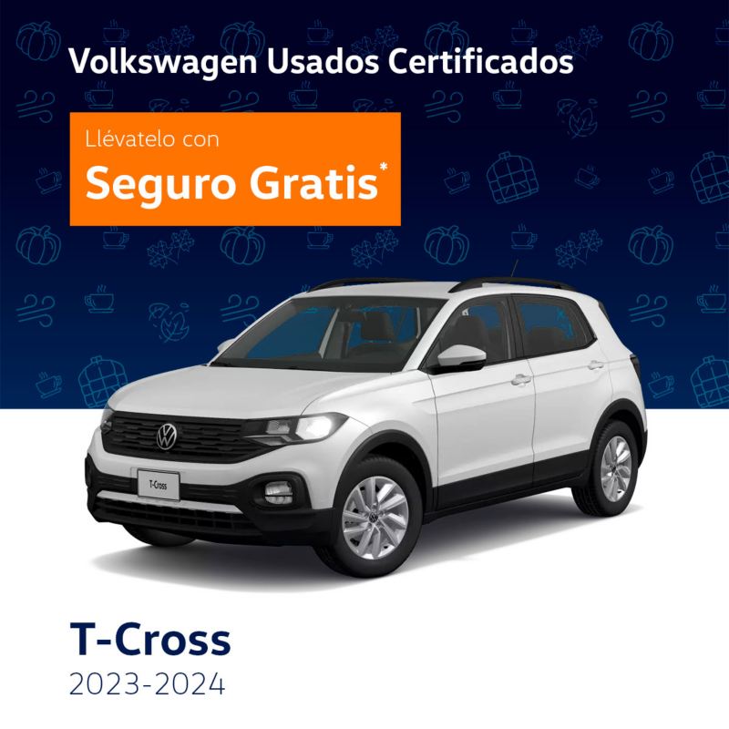 Camioneta tcross seminueva de Volkswagen en color blanco. SUV usada con seguro gratis.