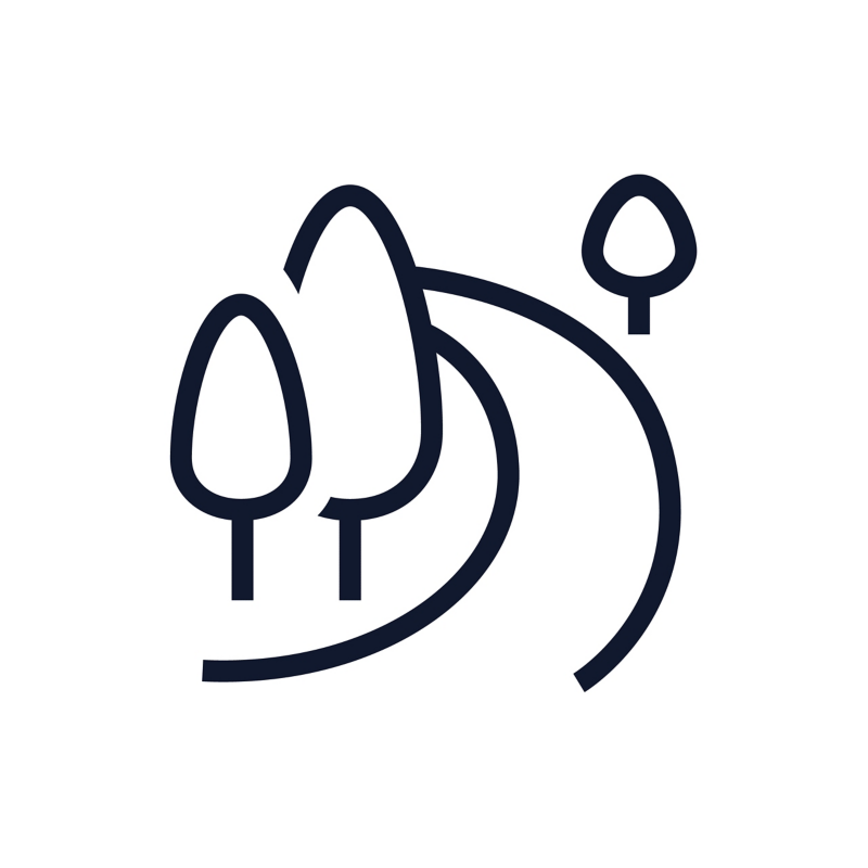 Icon: Bäume an einer Straße