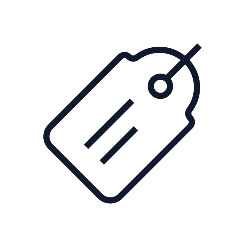 Icon: Graphische Darstellung eines Preisschildes