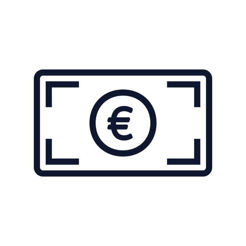 Icon: Graphische Darstellung eines Geldscheins