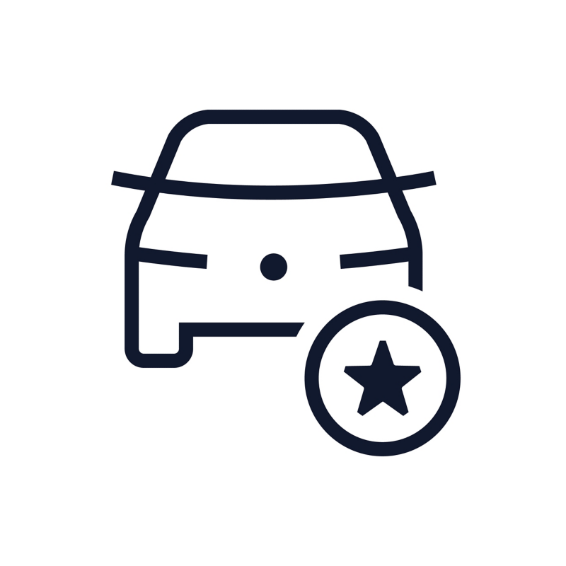 Icon: Auto mit Sternchen