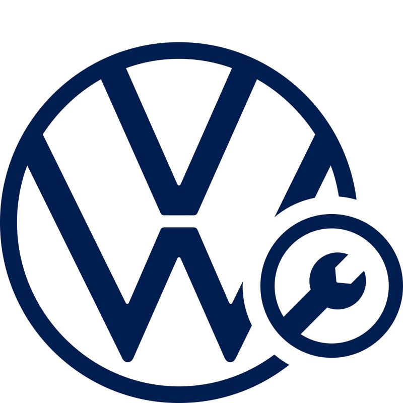 Icon: VW Logo mit einem Reparaturzeichen