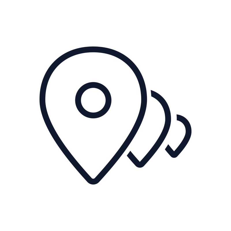 Icon: drei Standortmarkierungen