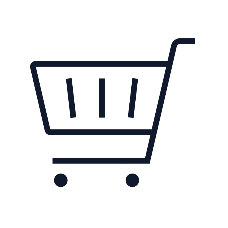 Icon: Graphische Darstellung eines Einkaufswagens