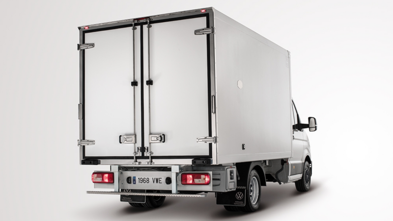 Primer plano de la parte trasera del VW Crafter Fresh