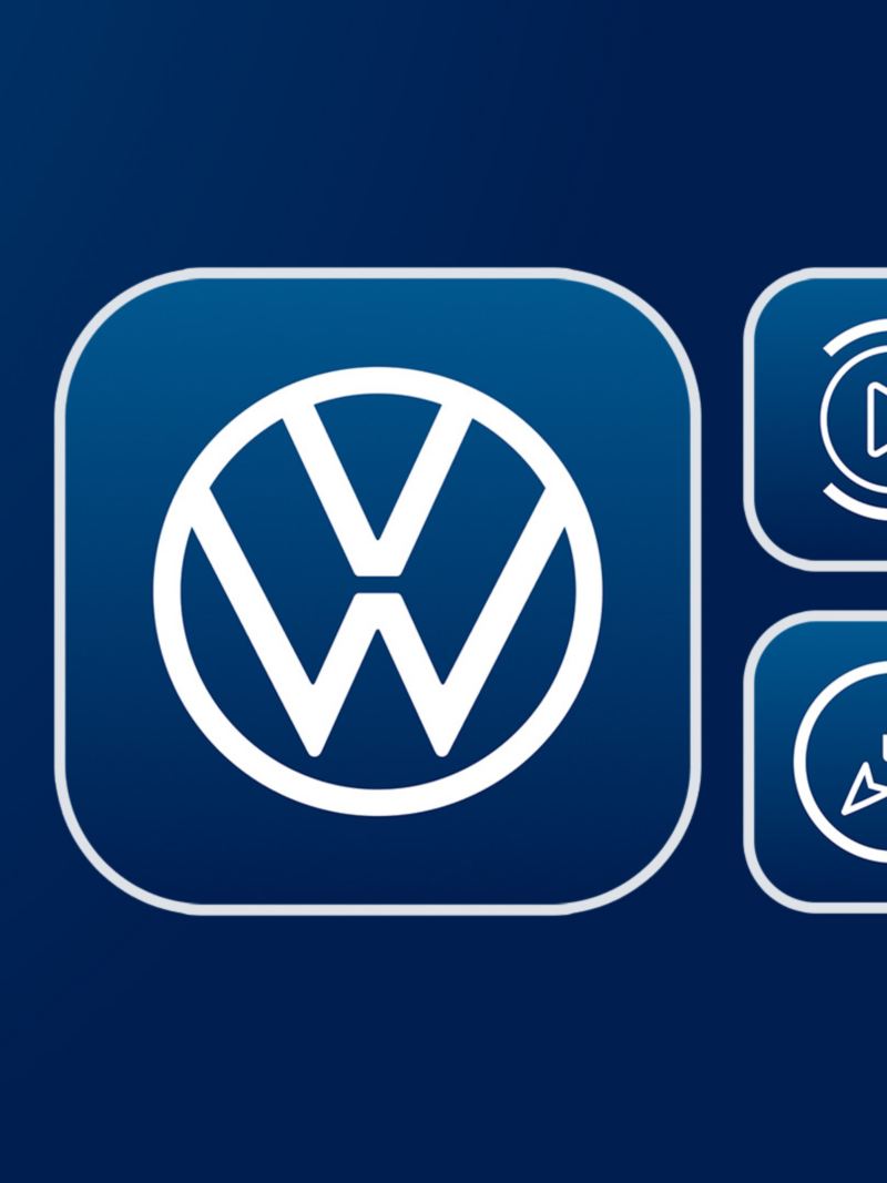 Symbolbild mit Logos unterschiedlicher Volkswagen Apps