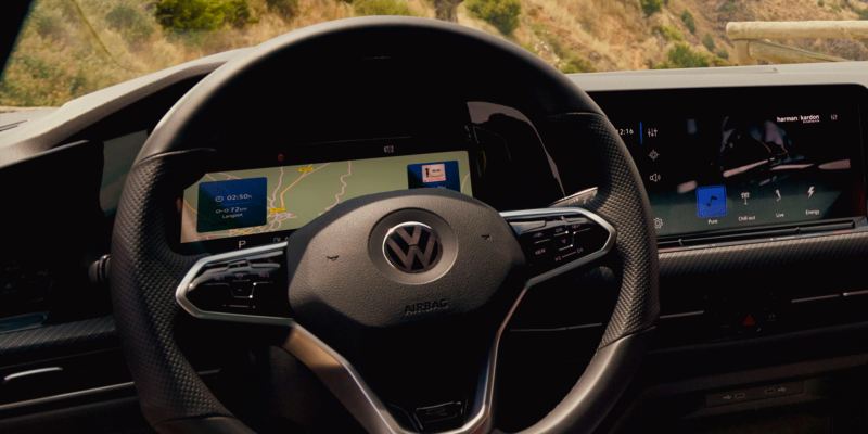 Detalle del Innovision Cockpit del Volkswagen Golf 8