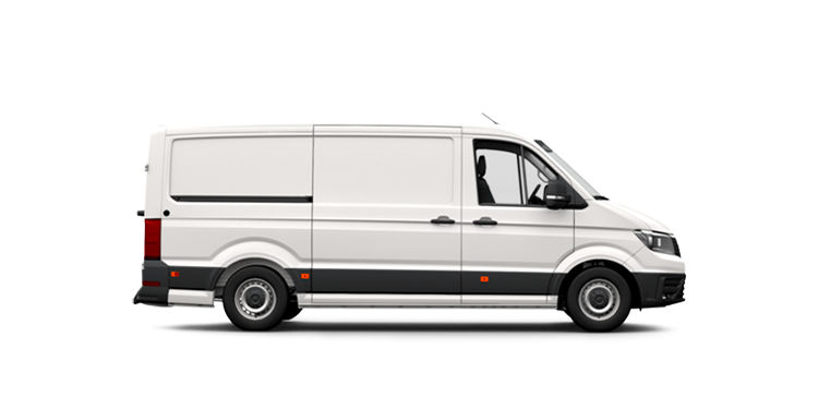 Plano lateral de un VW Crafter People Kombi