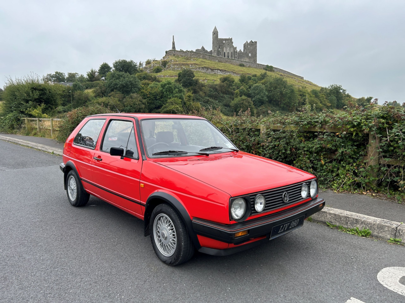 Volkswagen Red Mk2 Golf In Front of Irish Castle User Generated Content 