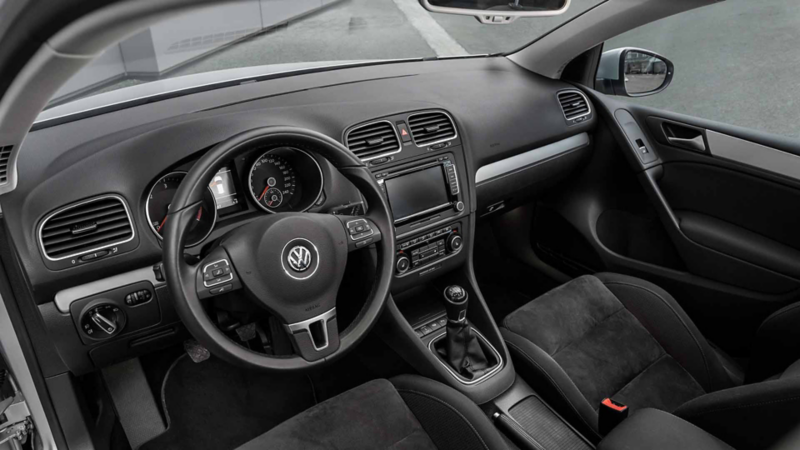 Dettaglio degli interni di una Golf 6.