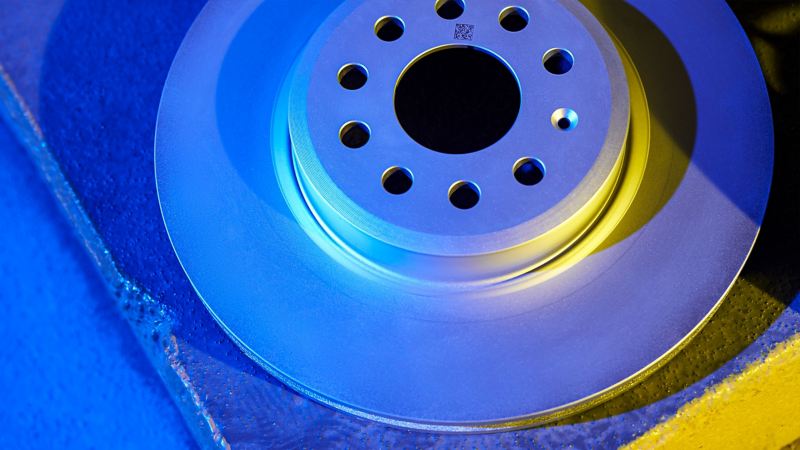Detailed shot of a VW brake disc – brake knowledge