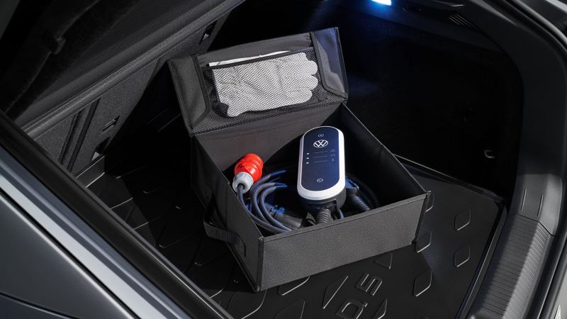 Die praktische VW Zubehör Faltbox für E-Ladekabel