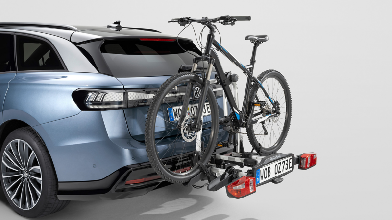 VW Accessories bike carrier on the VW ID.7 Tourer