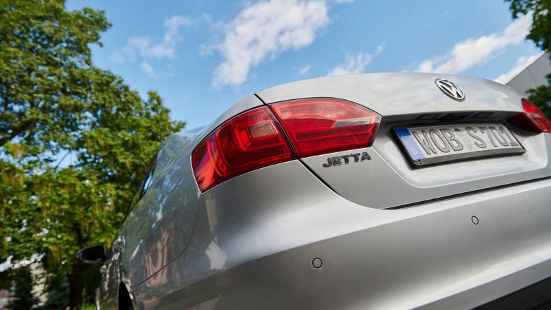 Close-up of rear of a VW Jetta 6