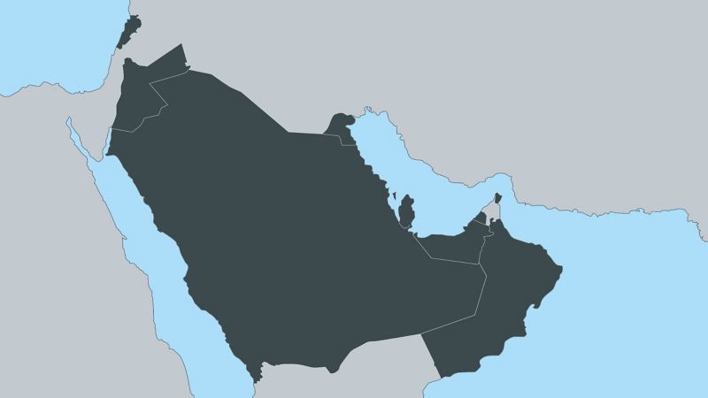 Illustration der Regionen des mittleren Ostens