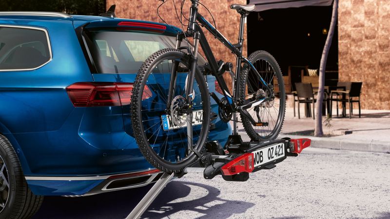 VW Accessories bicycle carrier on a VW Passat model