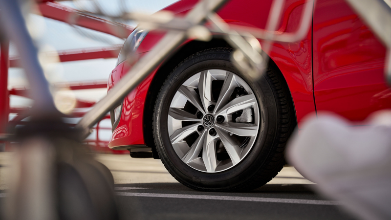 Close-up wheel incl. rim of a VW Polo 5
